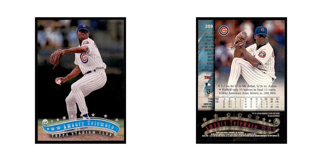 1997 Stadium Club Amaury Telemaco Baseball Cards #359