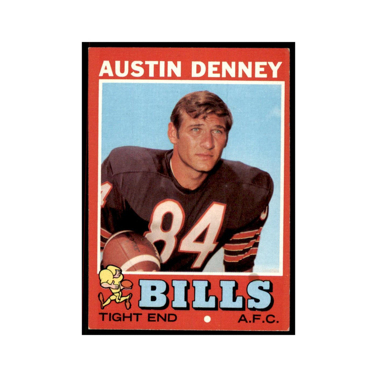 1971 Topps Austin Denney Football Cards #187