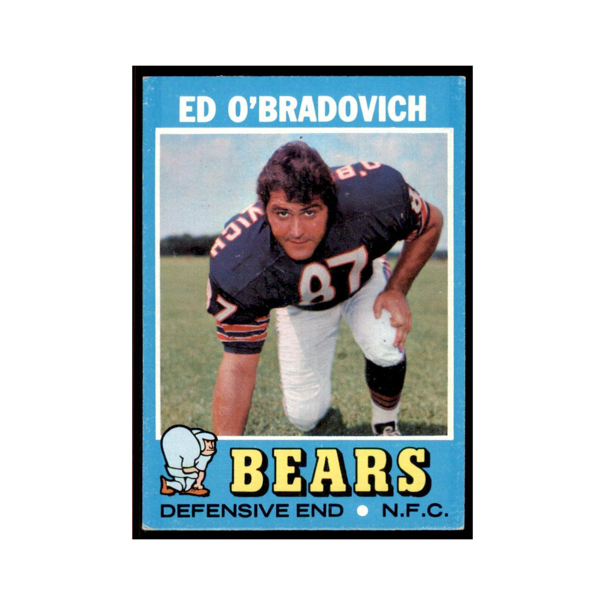 1971 Topps Ed O'Bradovich Football Cards #78