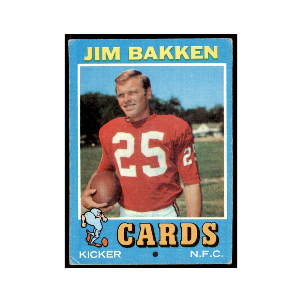 1971 Topps Jim Bakken Football Cards #214