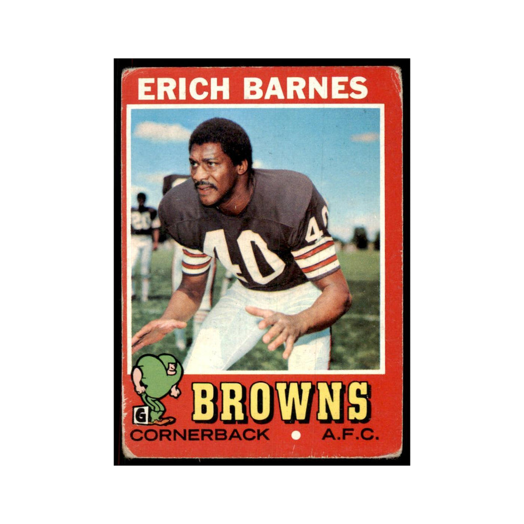 1971 Topps Erich Barnes Football Cards #168