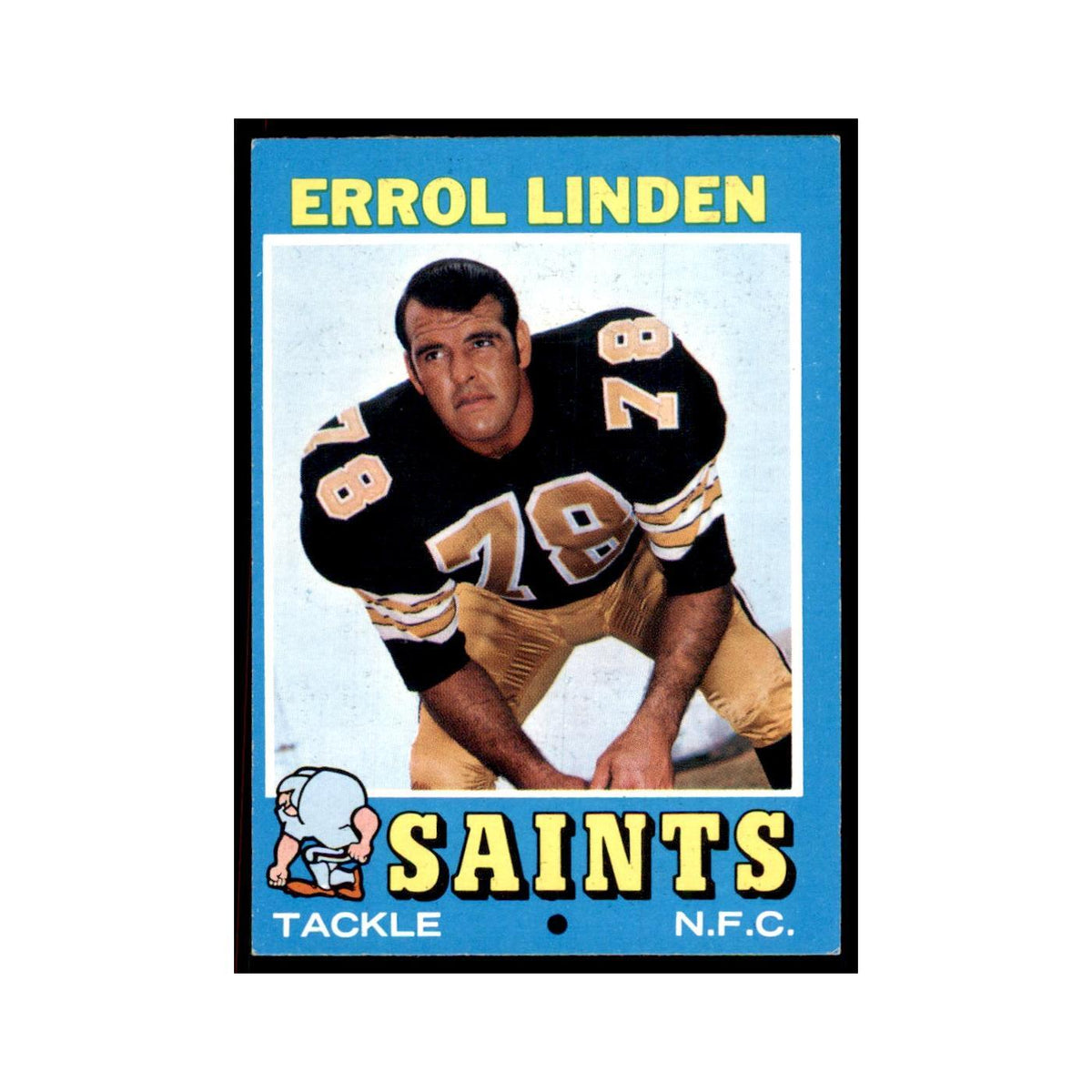 1971 Topps Errol Linden Football Cards #117