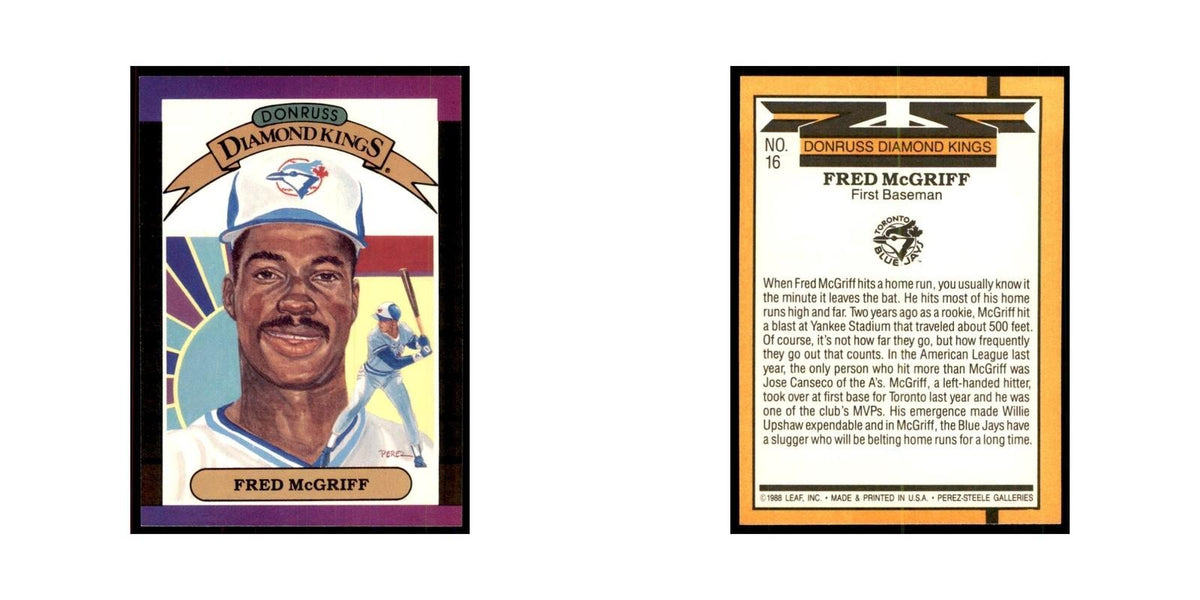 1989 Donruss Fred McGriff Baseball Cards #16
