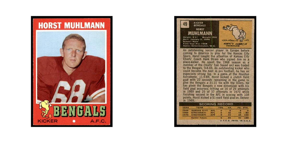 1971 Topps Horst Muhlmann Football Cards #49