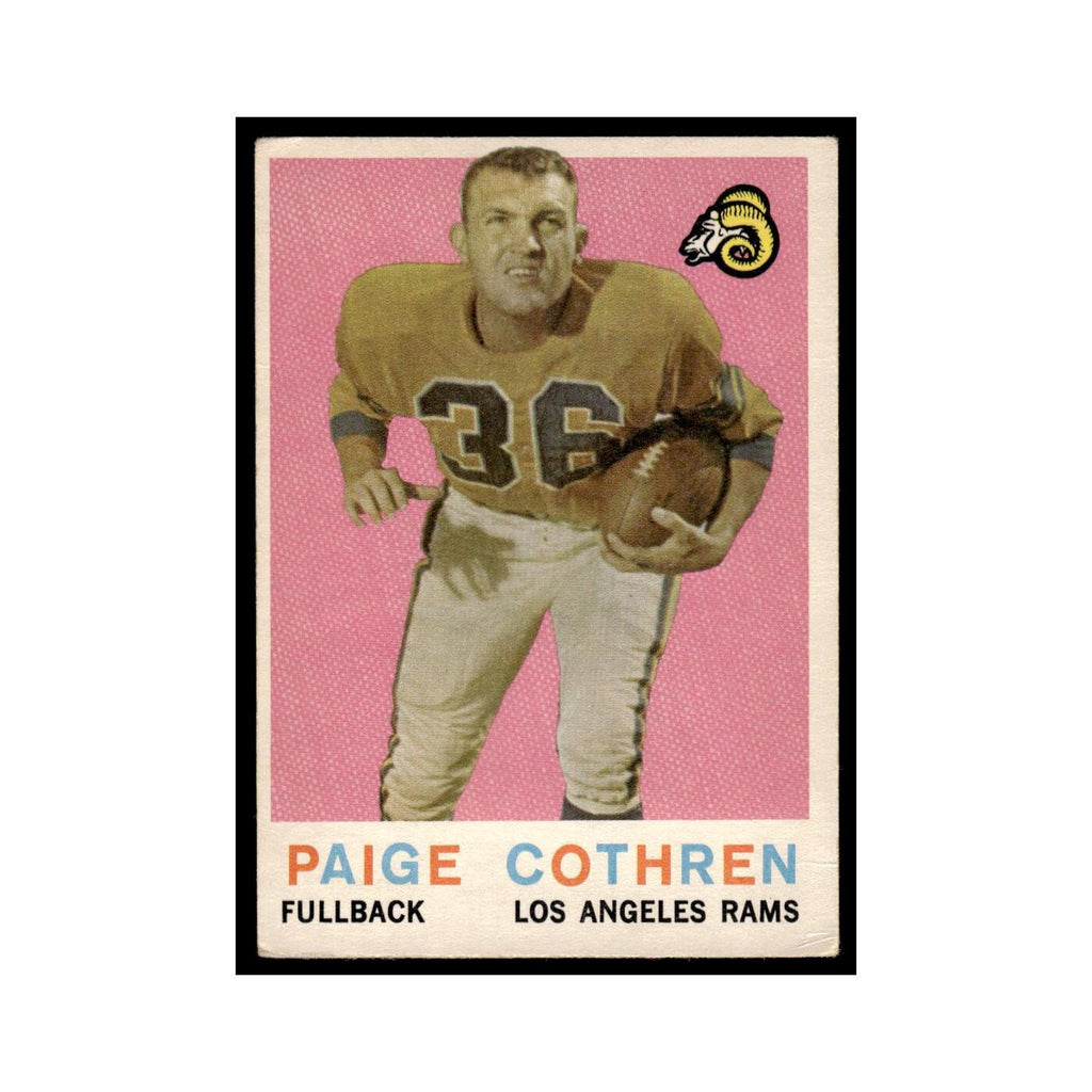 Paige Cothren 1959 Topps #28 Los Angeles Rams Football Card EX