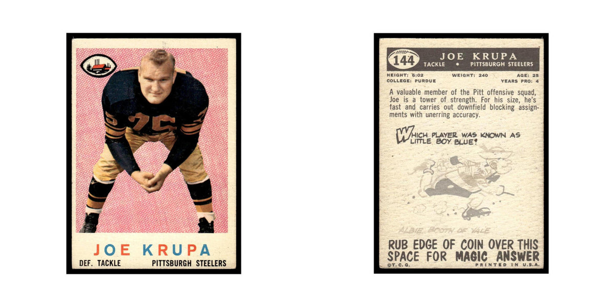 Pittsburgh Steelers 1959 Topps #144 Pittsburgh Steelers Football Card EX
