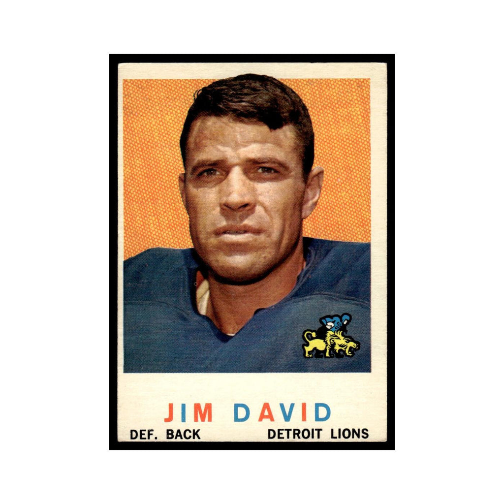 Jim David 1959 Topps #143 Detroit Lions Football Card EX