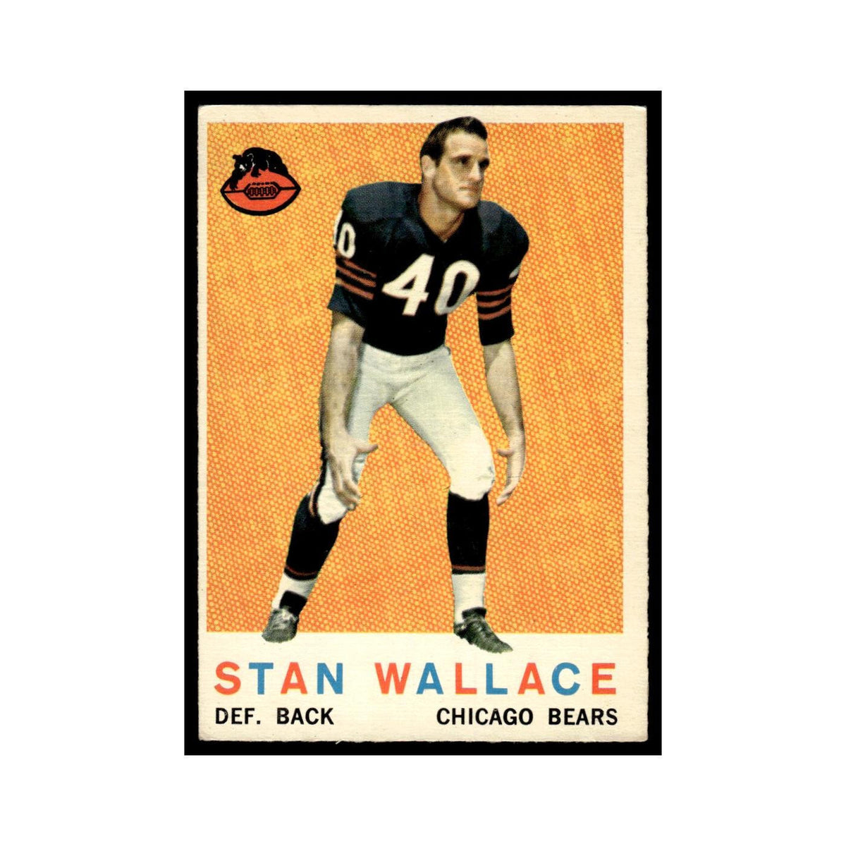 Stan Wallace 1959 Topps #159 Chicago Bears Football Card EX