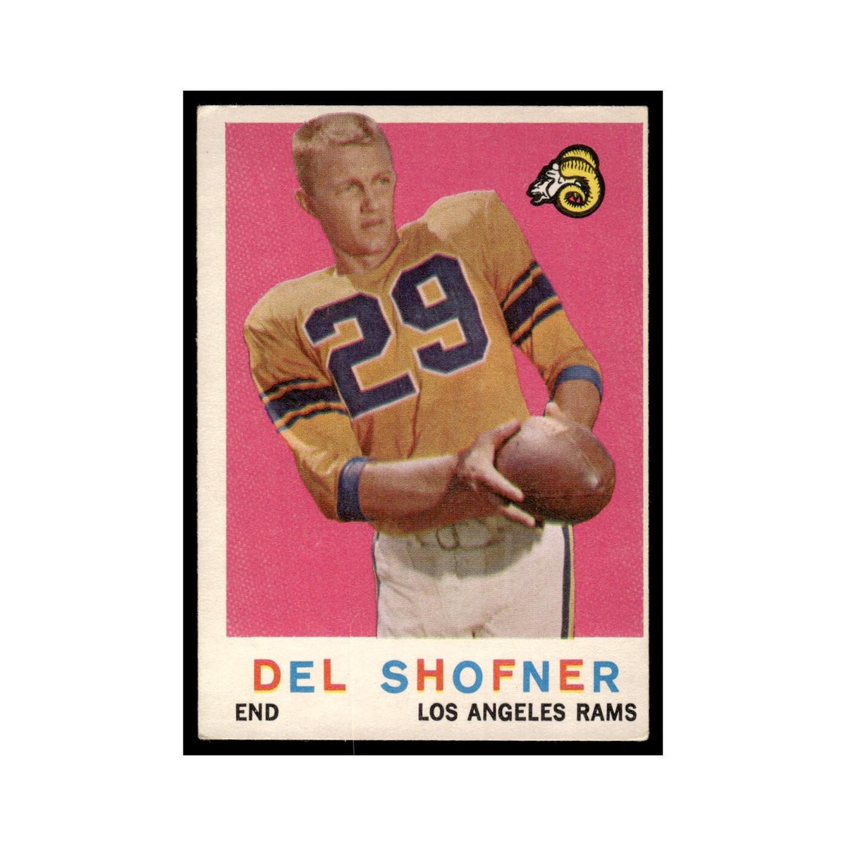 Del Shofner 1959 Topps #15 Los Angeles Rams Football Card EX
