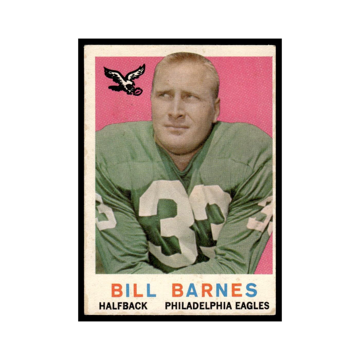 Bill Barnes 1959 Topps #25 Philadelphia Eagles Football Card EX