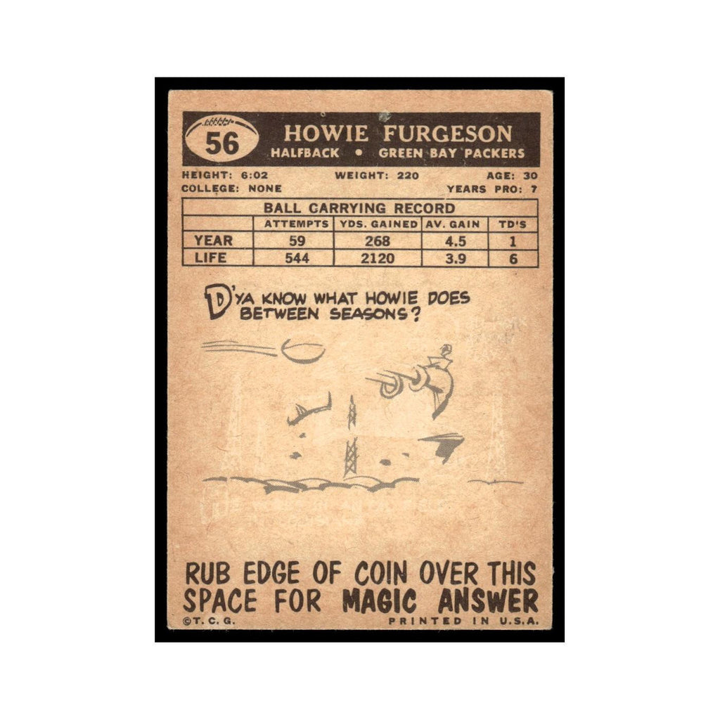 Howard Ferguson 1959 Topps #56 Green Bay Packers Football Card EX