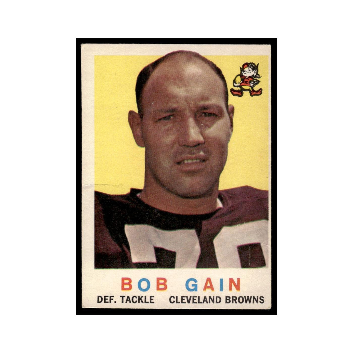 Bob Gain Rookie 1959 Topps #77 Cleveland Browns Football Card EX