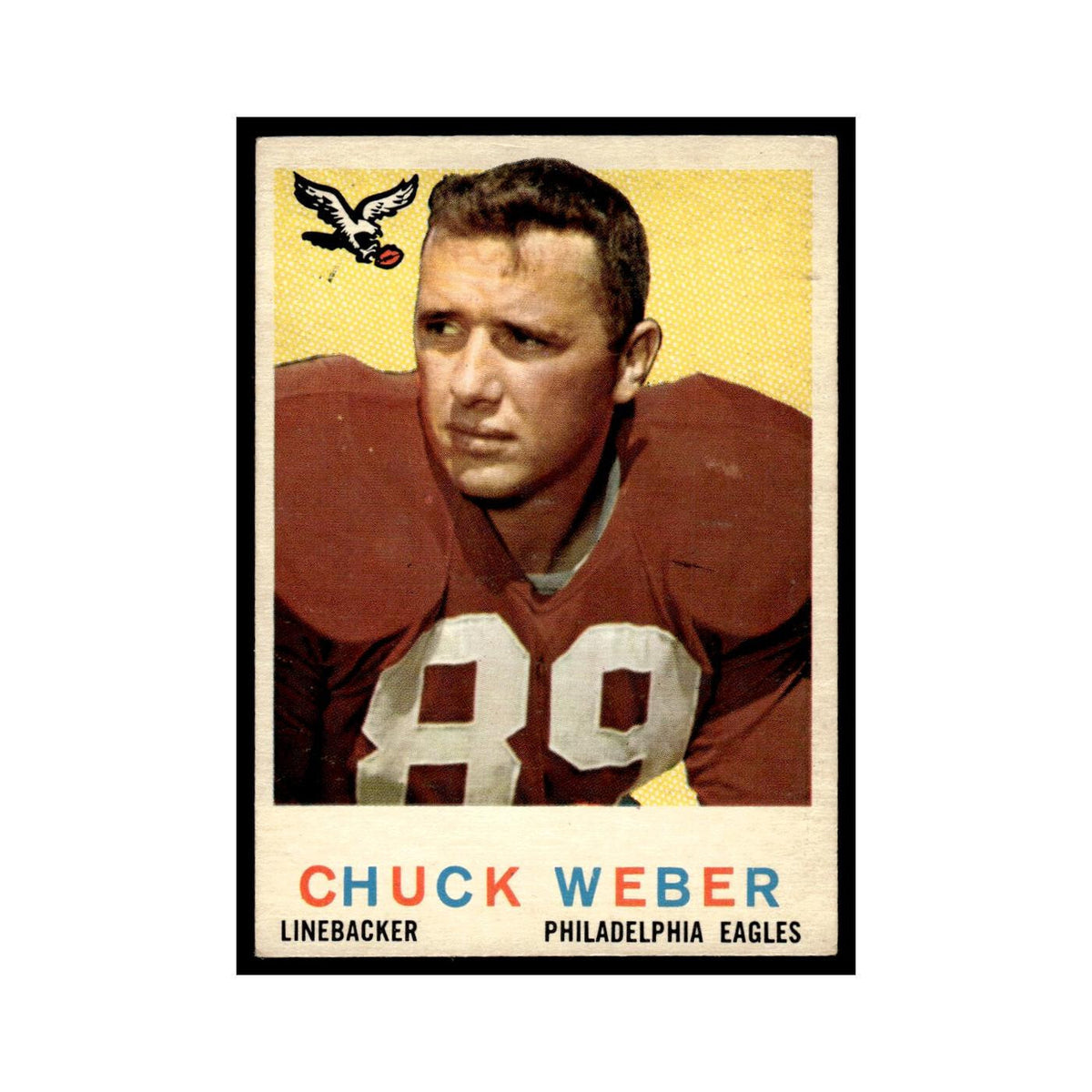 Chuck Weber 1959 Topps #94 Philadelphia Eagles Football Card EX