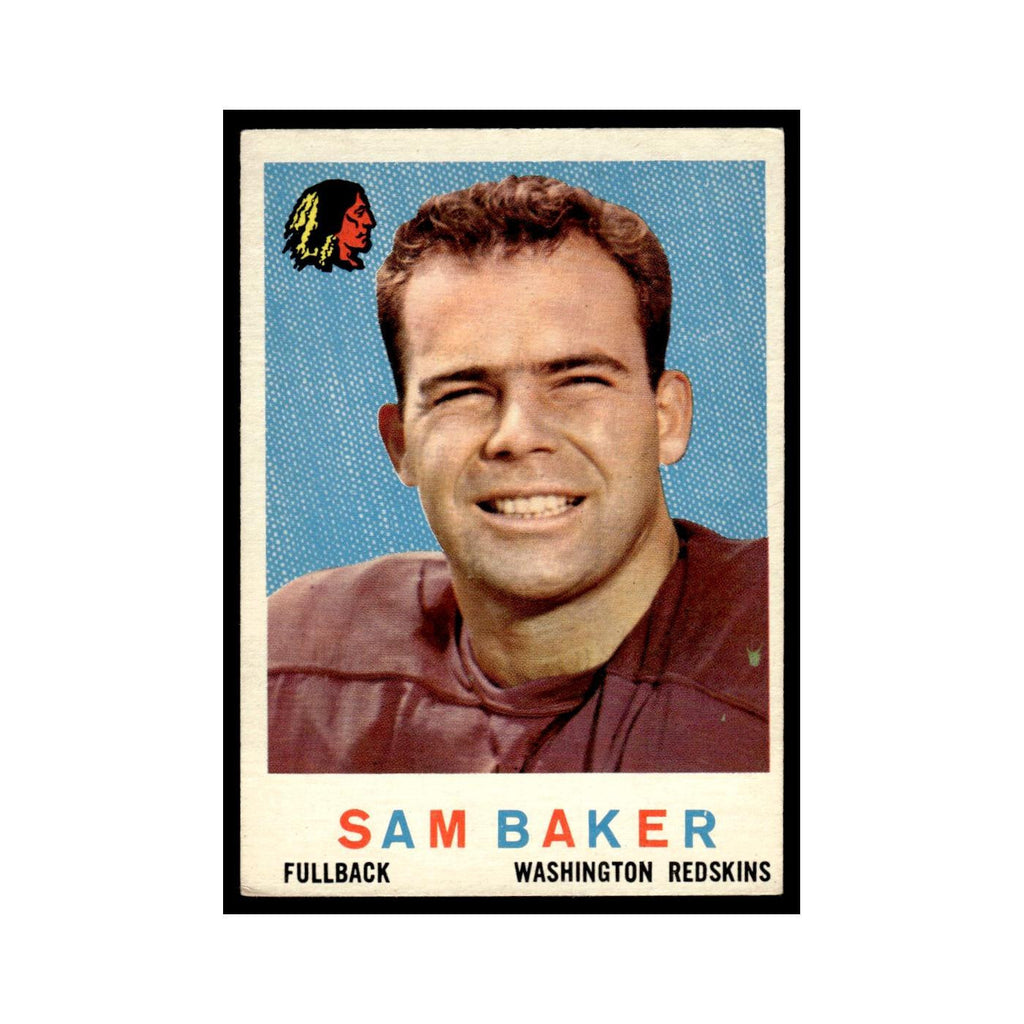 Sam Baker 1959 Topps #175 Washington Redskins Football Card EX