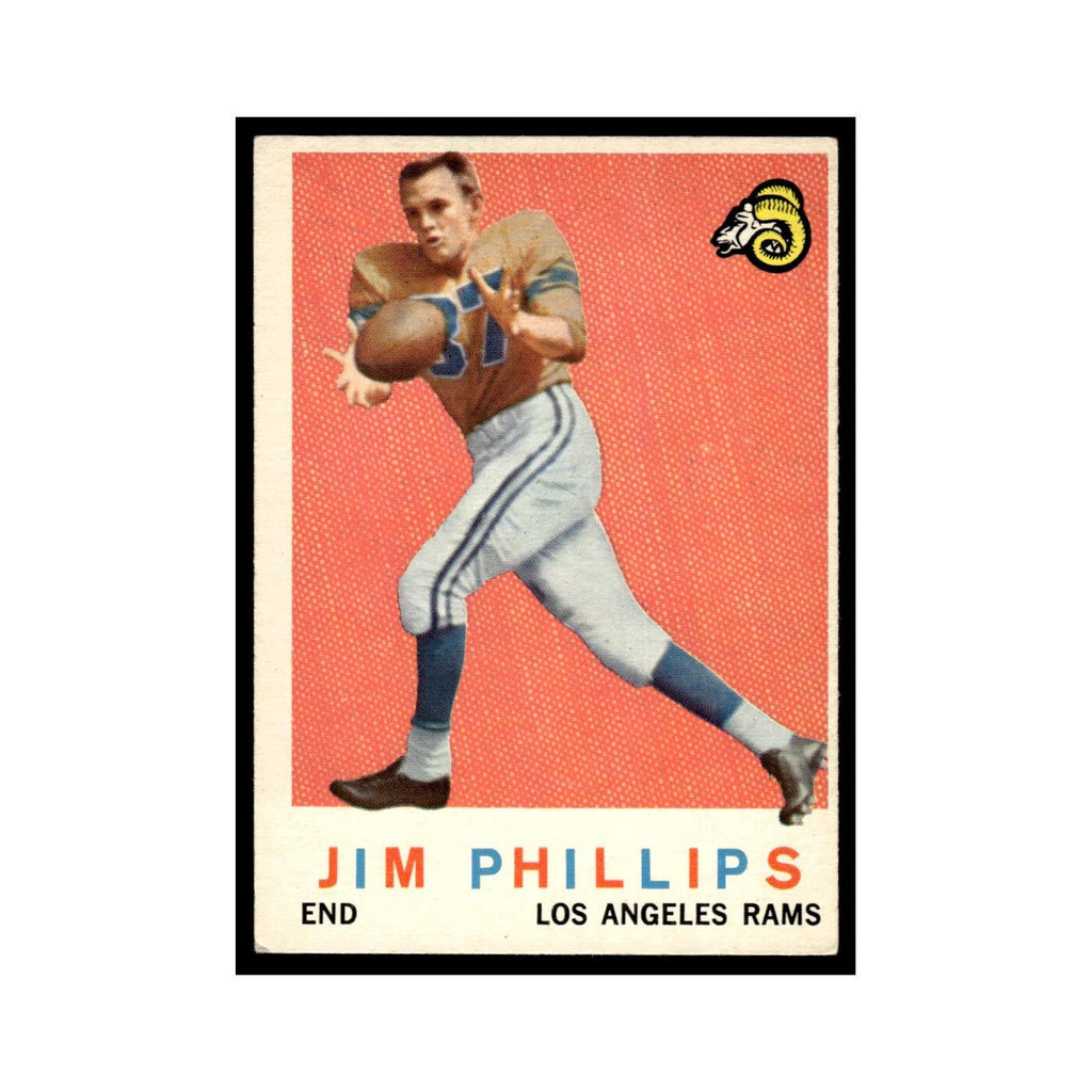 Jim Phillips Rookie 1959 Topps #142 Los Angeles Rams Football Card EX