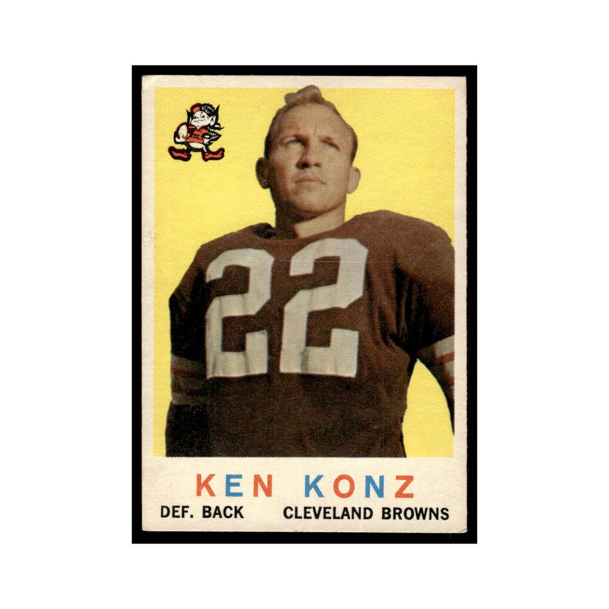 Ken Konz 1959 Topps #54 Cleveland Browns Football Card EX