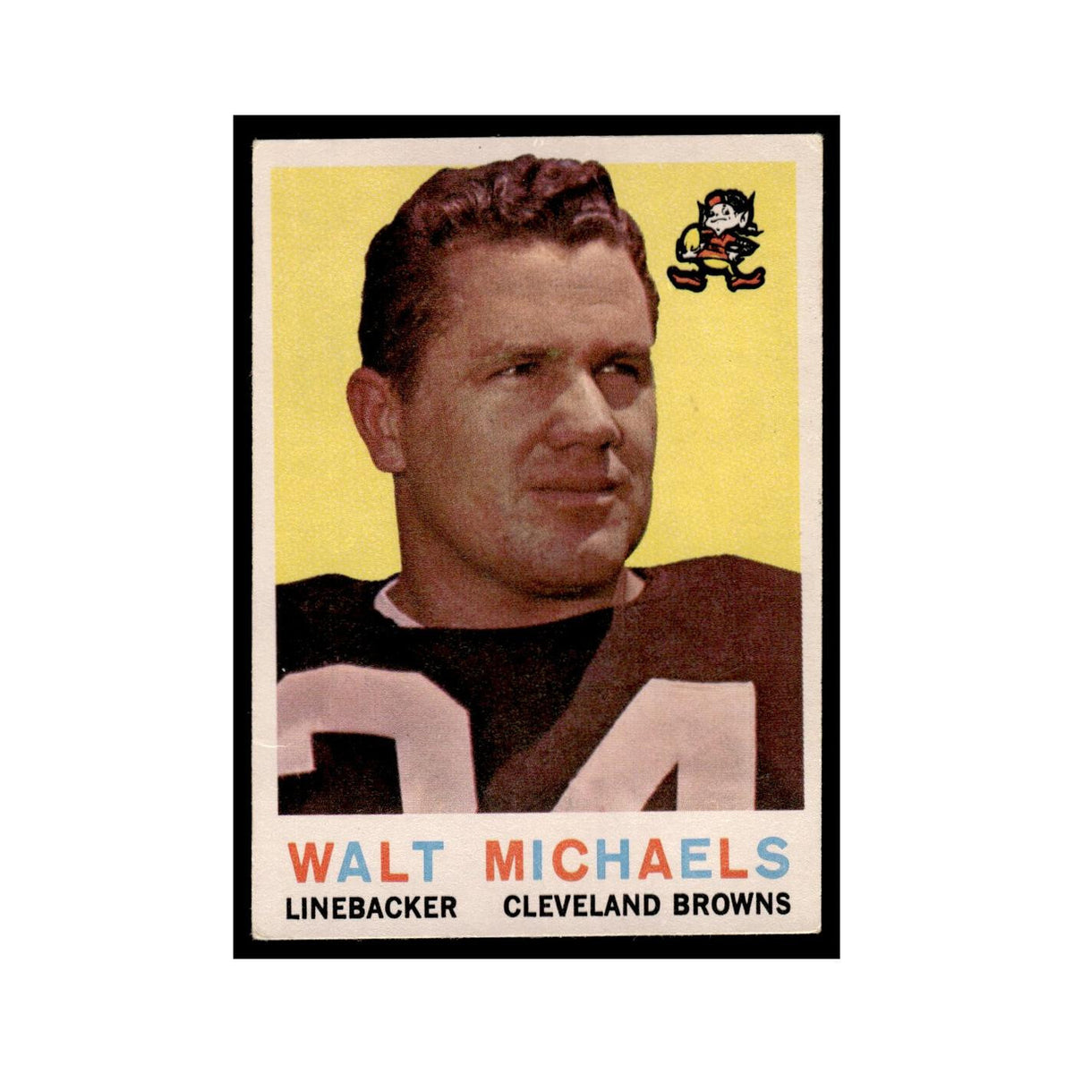 Walt Michaels 1959 Topps #26 Cleveland Browns Football Card EX