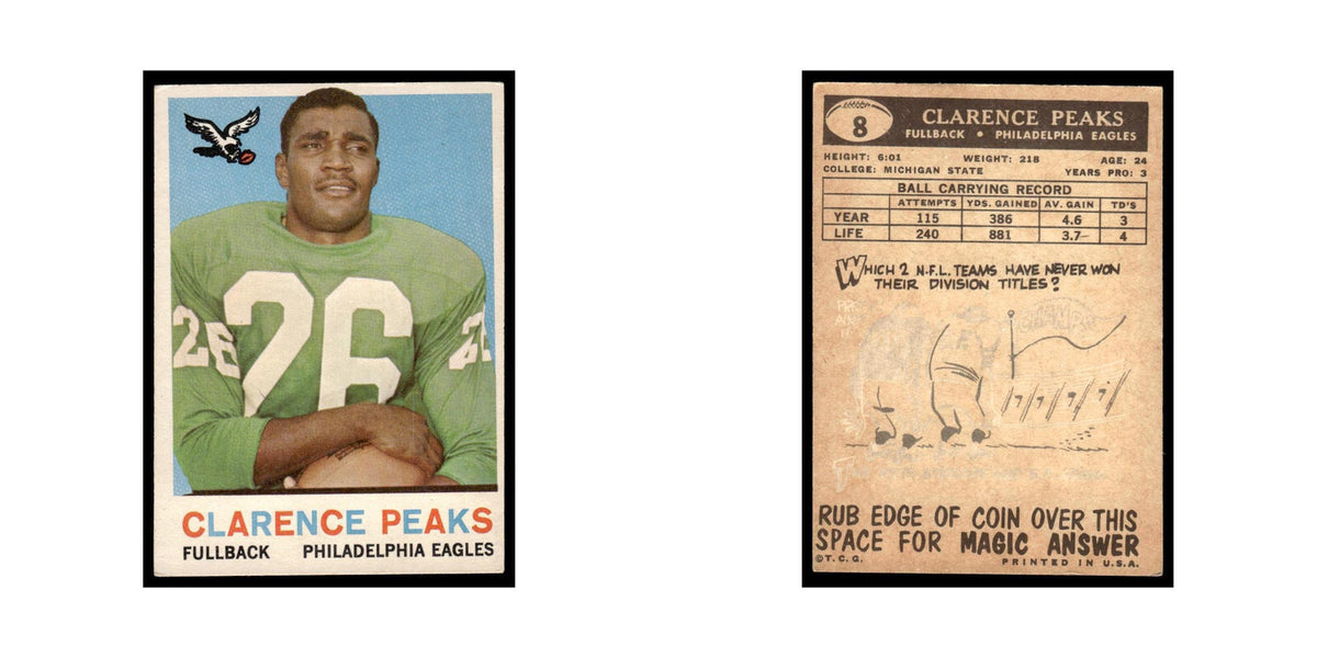 Clarence Peaks 1959 Topps #8 Philadelphia Eagles Football Card EX