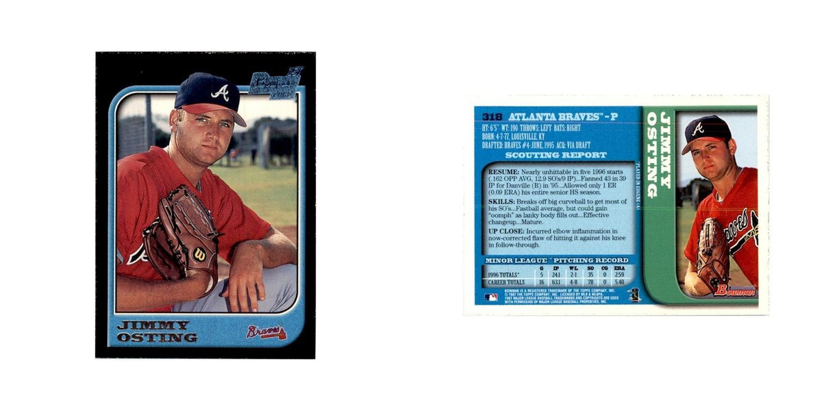 1997 Bowman Jimmy Osting Baseball Cards #318