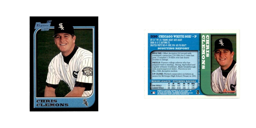 1997 Bowman Chris Clemons Baseball Cards #330