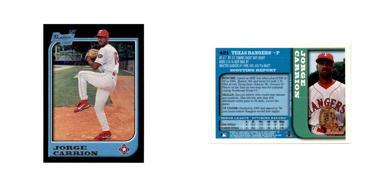 1997 Bowman Jorge Carrion Baseball Cards #421
