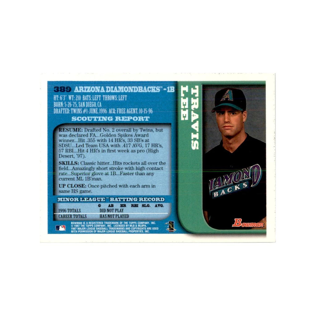 1997 Bowman Travis Lee Baseball Cards #389