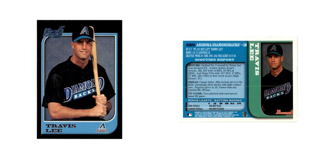 1997 Bowman Travis Lee Baseball Cards #389
