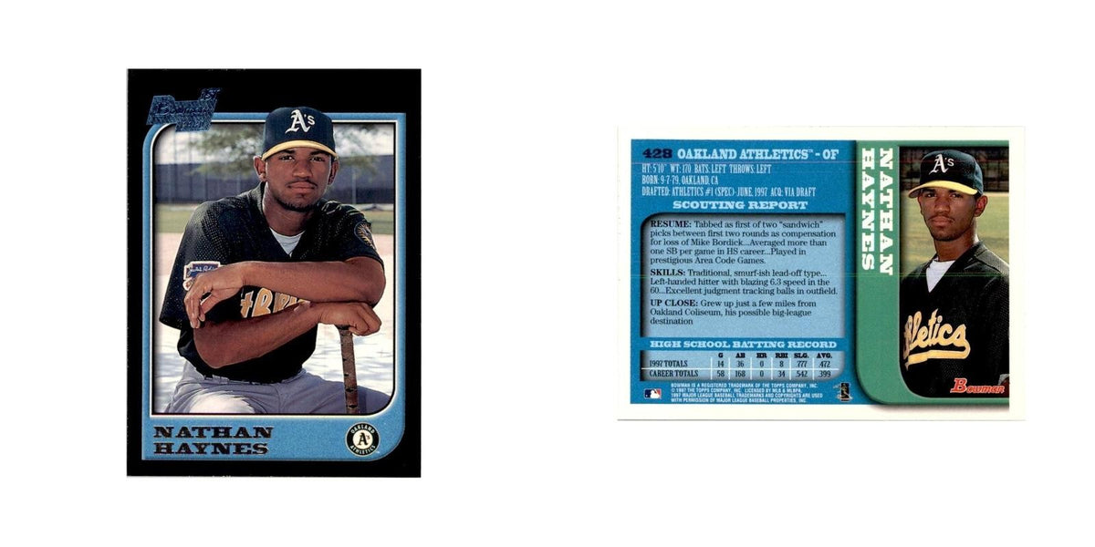 1997 Bowman Nathan Haynes Baseball Cards #428