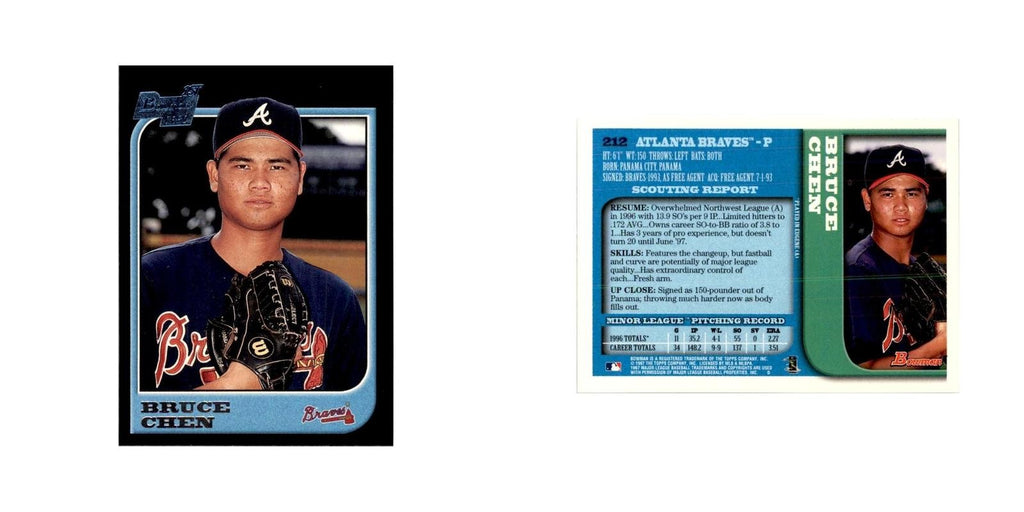 1997 Bowman Bruce Chen Baseball Cards #212