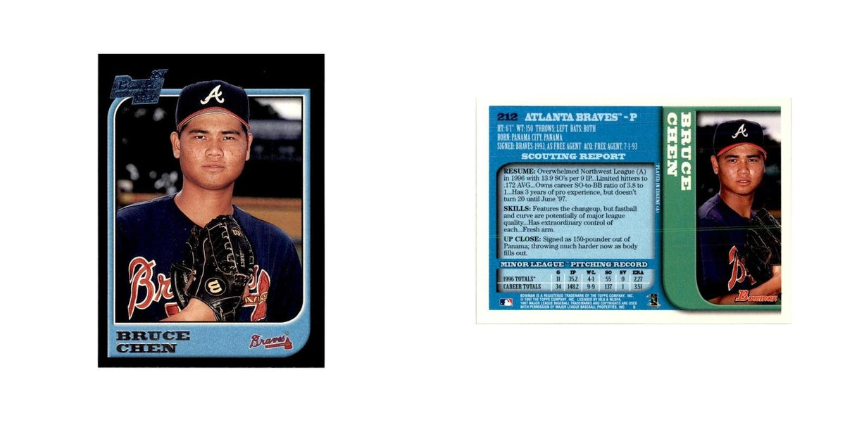 1997 Bowman Bruce Chen Baseball Cards #212