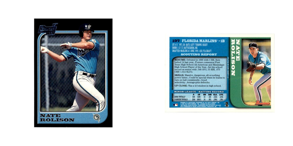 1997 Bowman Nate Rolison Baseball Cards #197