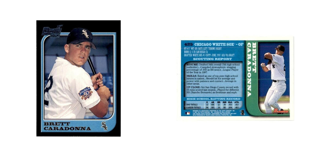 1997 Bowman Brett Caradonna Baseball Cards #425