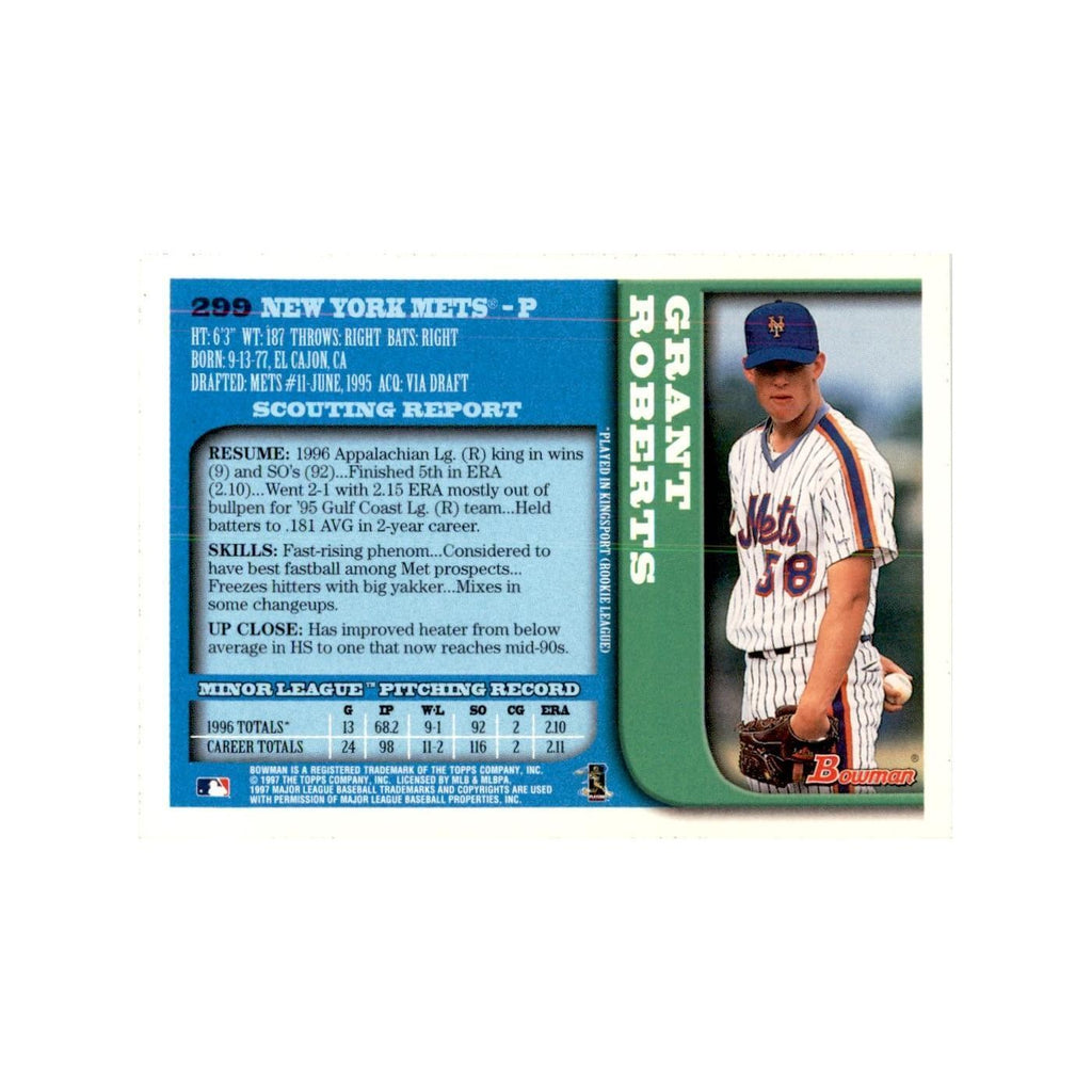 1997 Bowman Grant Roberts Baseball Cards #299