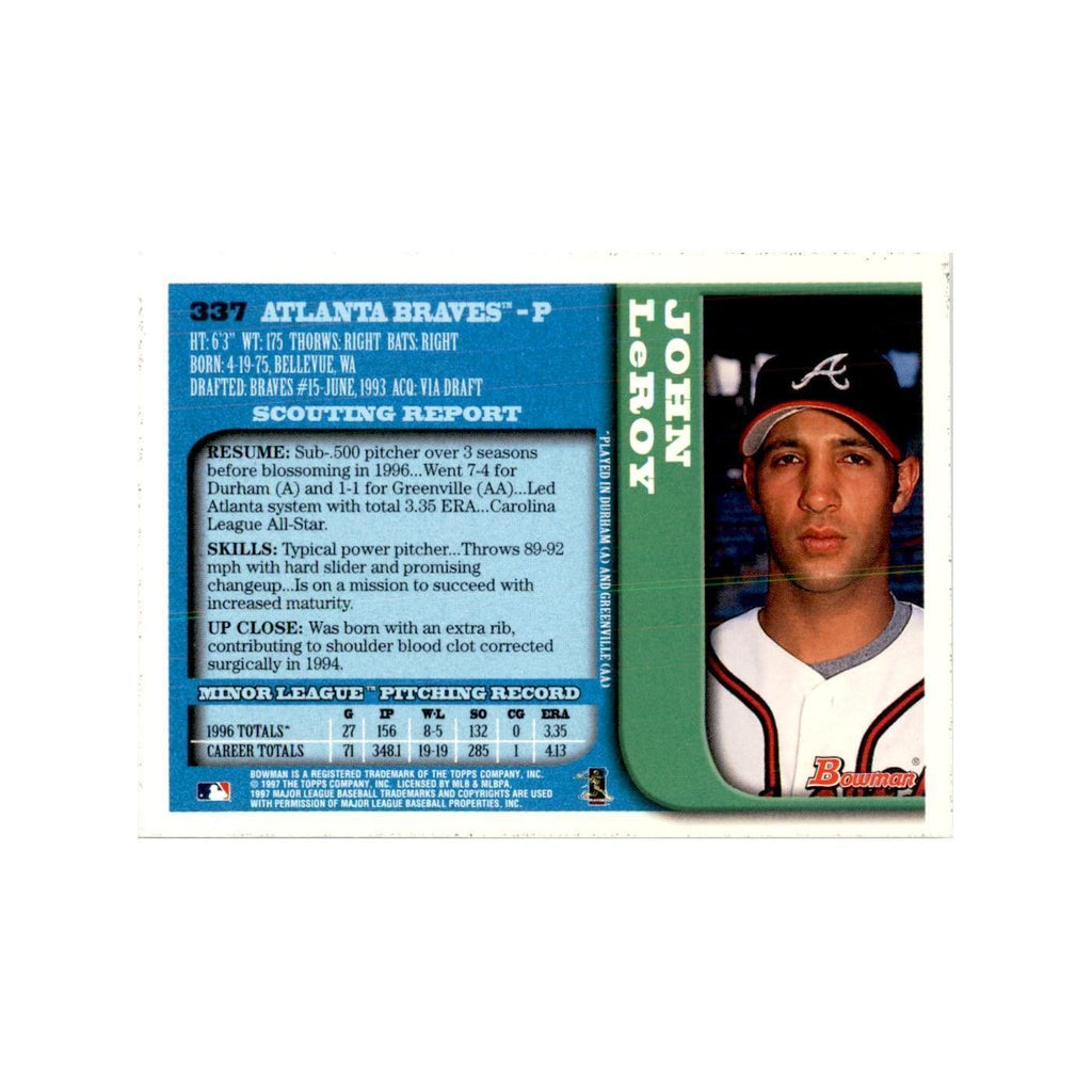 1997 Bowman John LeRoy Baseball Cards #337