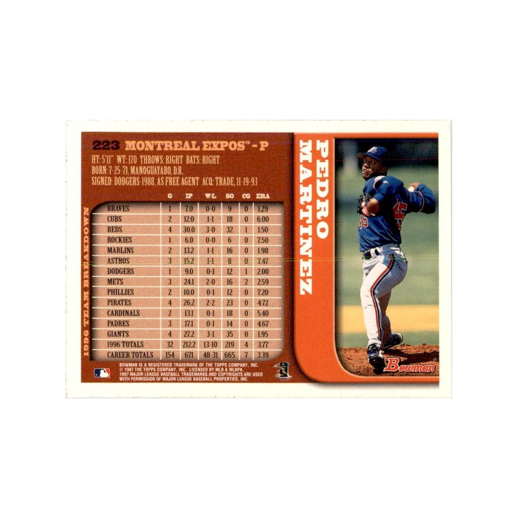 1997 Bowman Pedro Martinez Baseball Cards #223