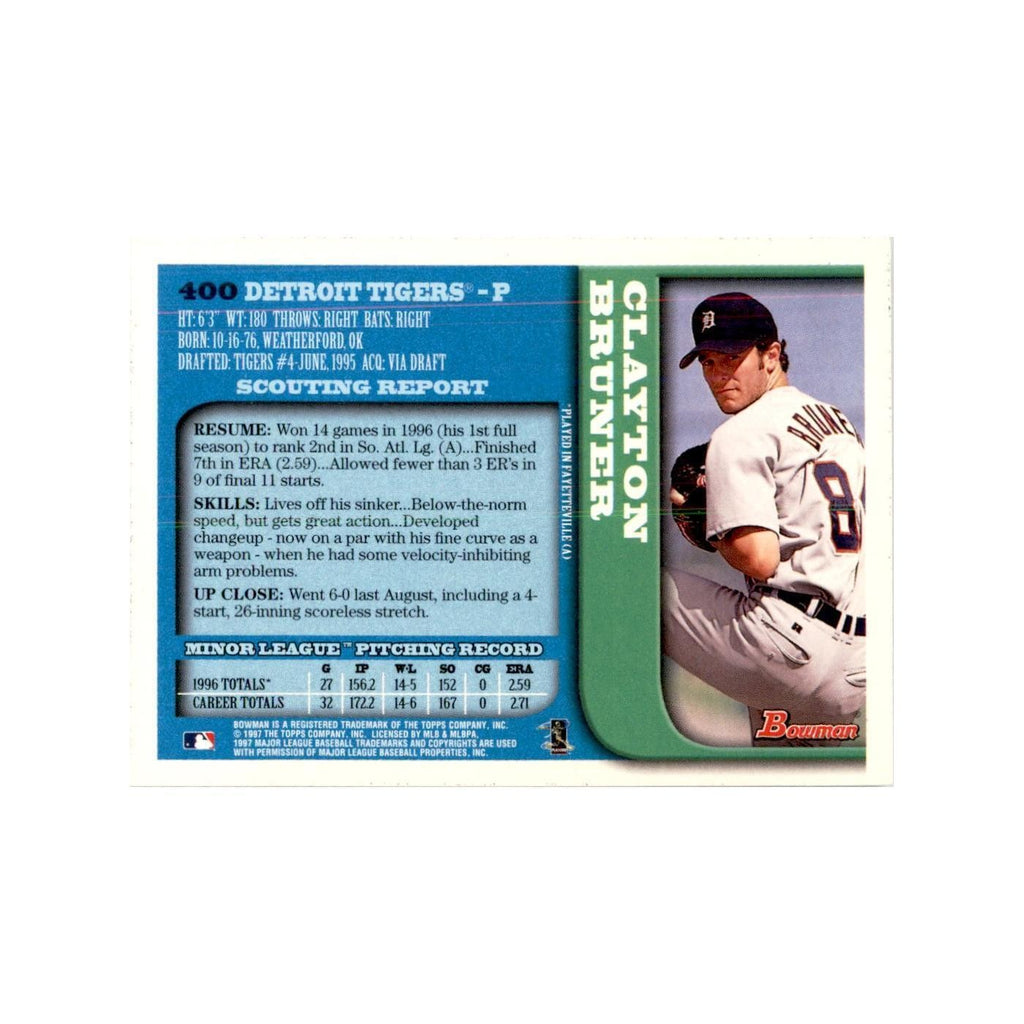 1997 Bowman Clayton Bruner Baseball Cards #400