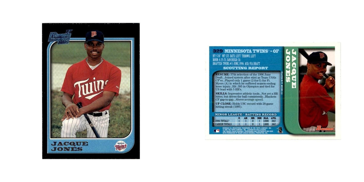 1997 Bowman Jacque Jones Baseball Cards #329