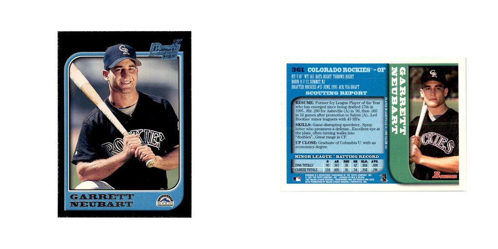 1997 Bowman Garrett Neubart Baseball Cards #361