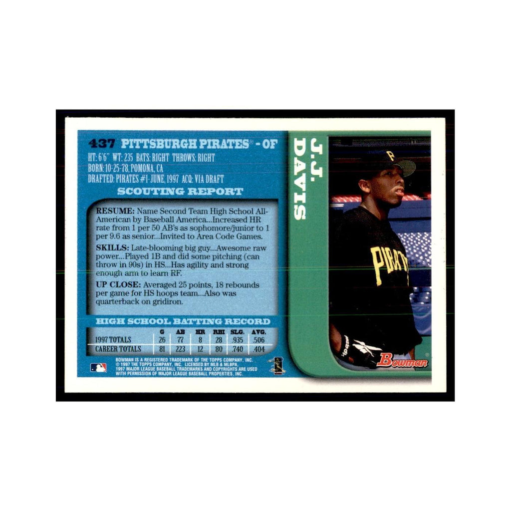 1997 Bowman J.J. Davis Baseball Cards #437