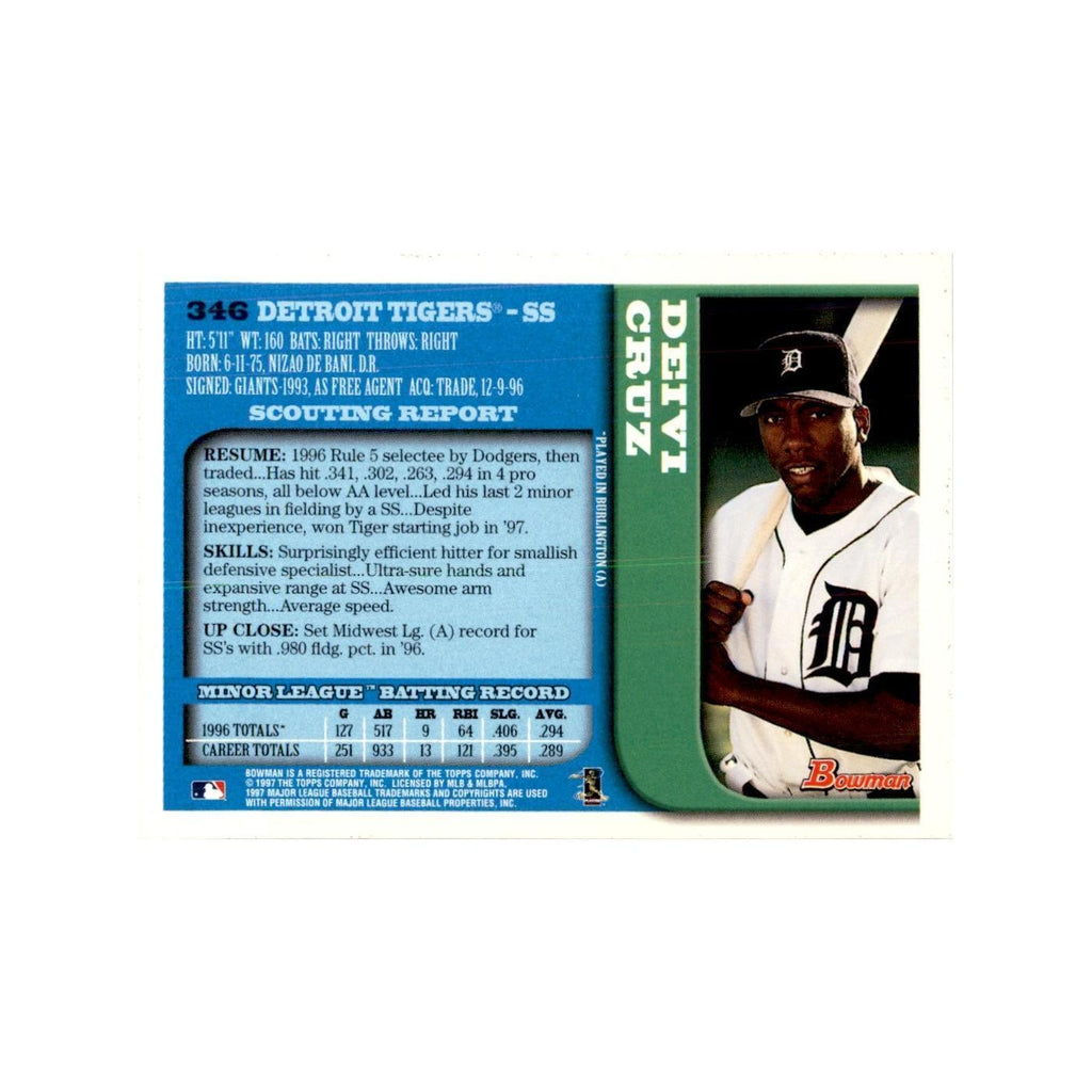 1997 Bowman Deivi Cruz Baseball Cards #346