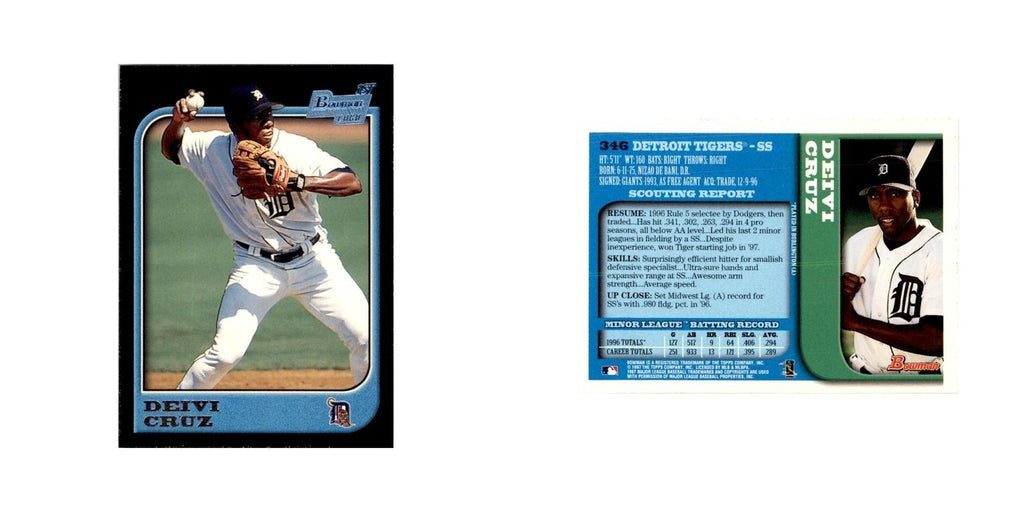 1997 Bowman Deivi Cruz Baseball Cards #346