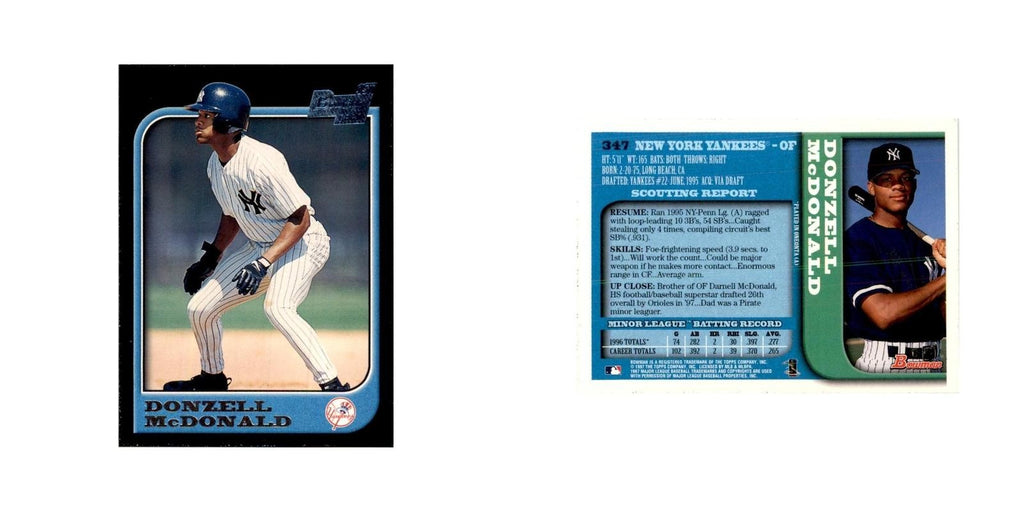 1997 Bowman Donzell McDonald Baseball Cards #347