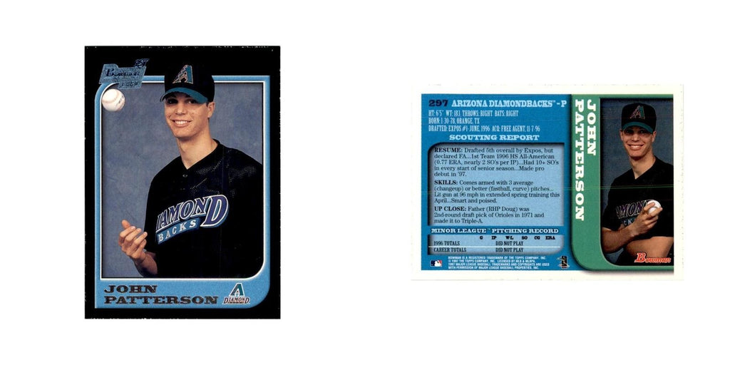 1997 Bowman John Patterson Baseball Cards #297