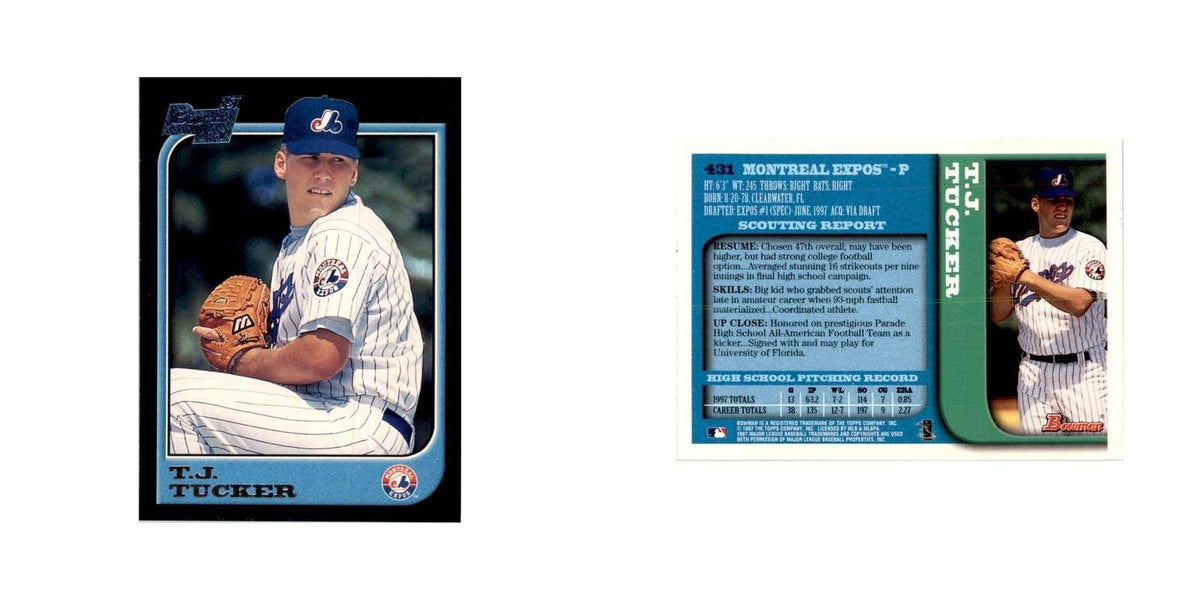 1997 Bowman T.J. Tucker Baseball Cards #431