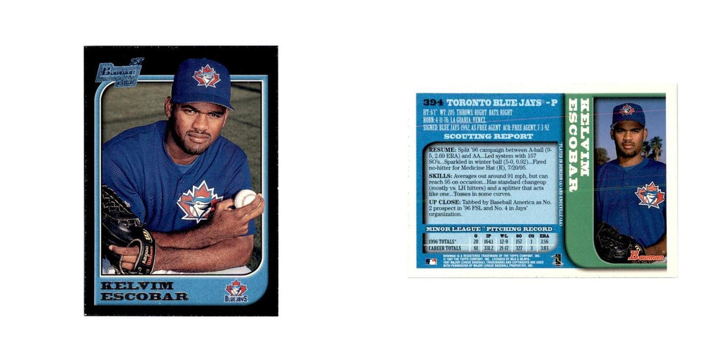 1997 Bowman Kelvim Escobar Baseball Cards #394