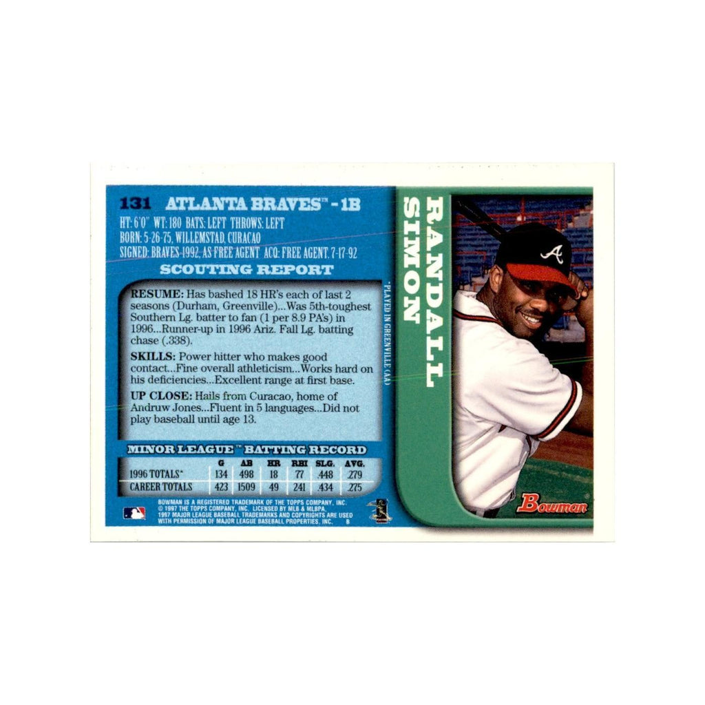 1997 Bowman Randall Simon Baseball Cards #131