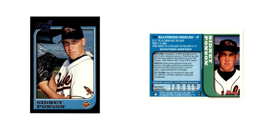 1997 Bowman Sidney Ponson Baseball Cards #74