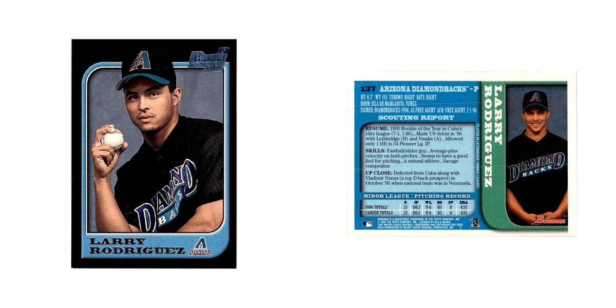 1997 Bowman Larry Rodriguez Baseball Cards #137
