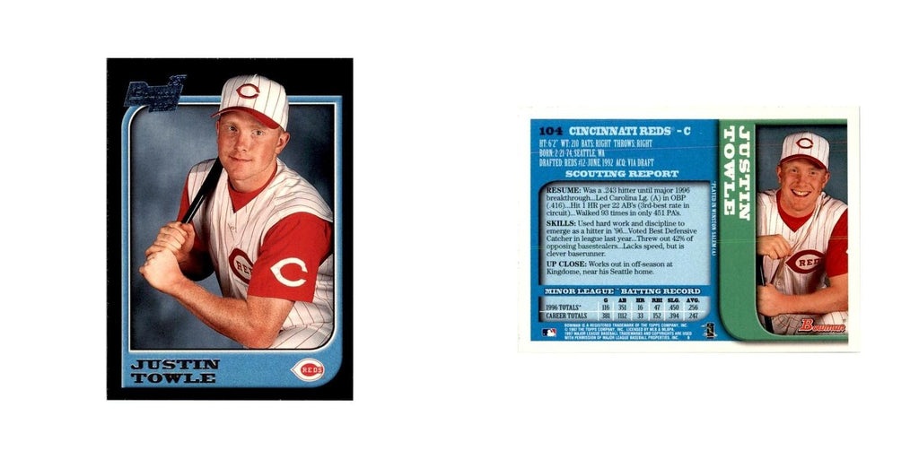 1997 Bowman Justin Towle Baseball Cards #104