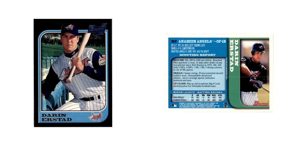 1997 Bowman Darin Erstad Baseball Cards #92